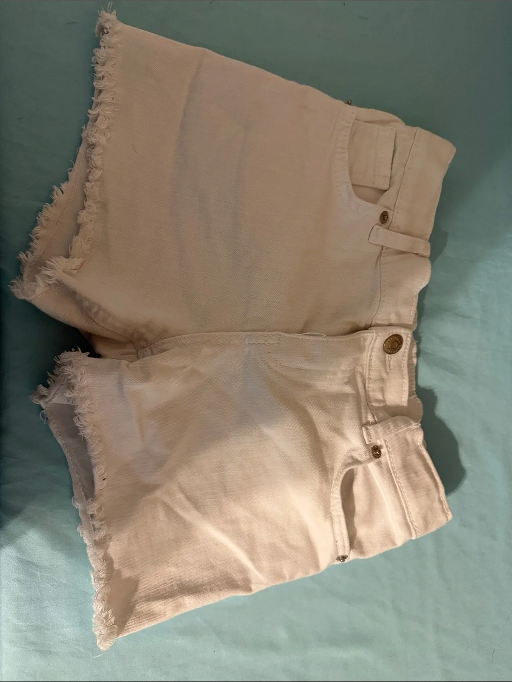 Cat & Jack Girls' Denim Shorts Trio — Hot Pink and white